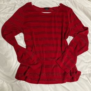 Long sleeve red shirt